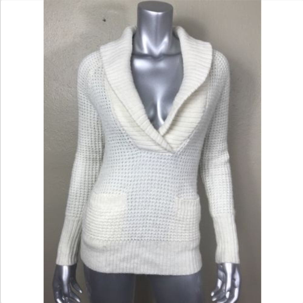 Ann Taylor Loft Sweater Waffle Knit Cowl Neck